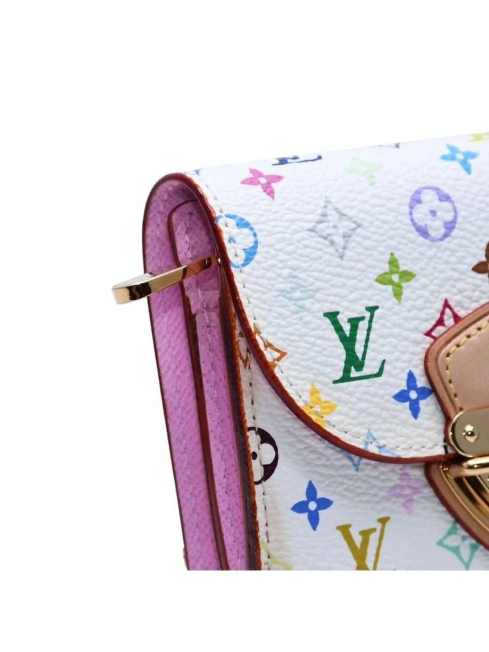 Louis Vuitton Portefeuille Koala Trifold Wallet Monogram Multicolor White